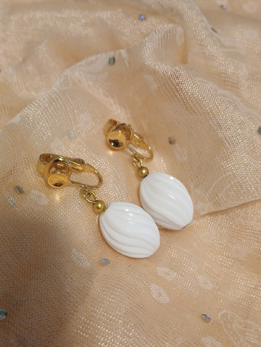 Crown Trifari Clip On Earrings